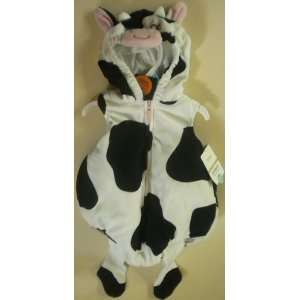Carters Little Collections Baby Cow Costume 3 6 Months Zippered Top 