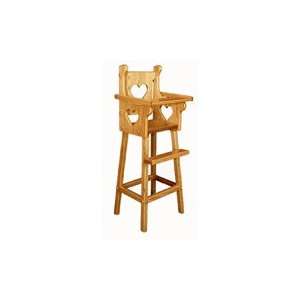  Amish Heart Oak Doll Chair