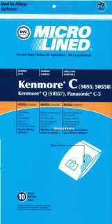 60 Vacuum bags for Kenmore Type C 5055&50558, Q 50557  