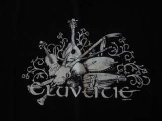 Eluveitie Unique Folk Metal Band Black Instrument T Shirt Size Large L 