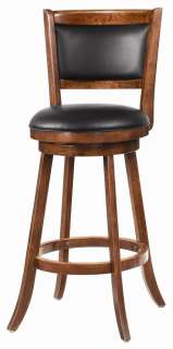 Pair of Dark Espresso Swivel Bar Stool Chairs by Coaster 101920 
