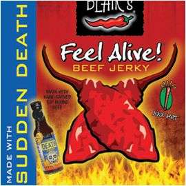 Blairs Beef Jerky made with Sudden Death Hot Sauce 700941888889 