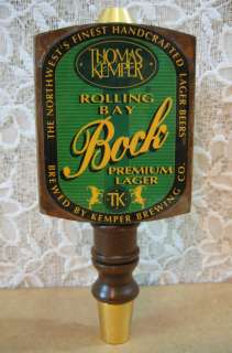   Rolling Bay Bock Premium Lager Beer Tap Handle Knob   T15  