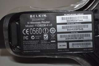 Belkin F5D8236 4 v3 4 Port Built in Switch Wireless N Router 