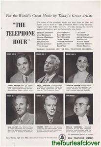 Bell Telephone System NBC Hour Bing Crosby Nelson Eddy James Melton 