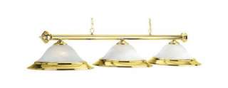 New 60 3 Lamp Hanging Pool Table Light Polished Brass  