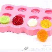 New 3D Silicone Soap Molds   Handmade mini Rose  12 pcs  