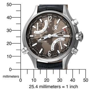 TX Unisex T3C394 500 World Time Stainless Steel Watch  