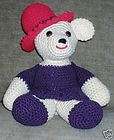 handmade crochet red hat lady bear stuffed animal toy returns