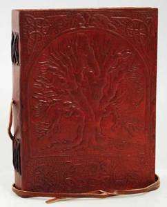 Sacred Oak Tree Leather handmade Book of Shadows Blank journal  