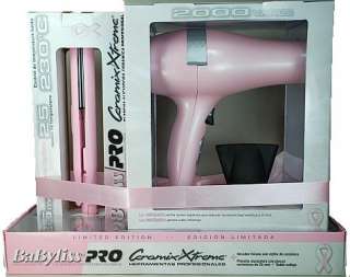   Flat Iron & Pink Blow Dryer Combo Gift Set 0074108234469  