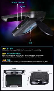 Eonon D3110 9 Flip Down Car Monitor DVD Player Black Color  