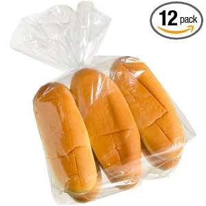 European Bakers Yellow Bratwurst Buns, 6 Count Packages (Pack of 12 