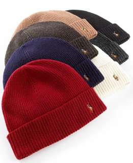 Polo Ralph Lauren Hat, Signature Cuff Wool Cap   Hats, Gloves and 