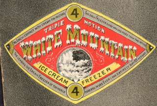 Ice Cream Freezer Maker White Mountain 3 D /Pop Up CARD  