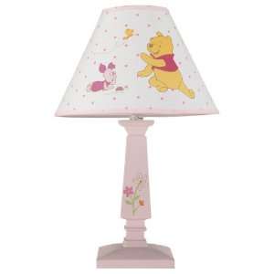  Disney Pooh Sweet Pooh Lamp and Shade, Pink/White Baby