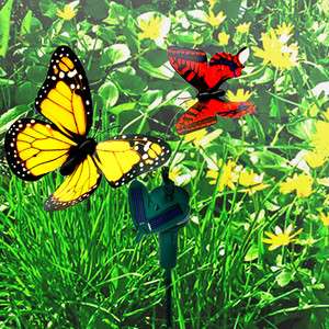   Powered Flying Fluttering Butterflies Yellow Red for Garden Plants