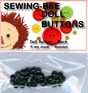 Doll Shank Flat Buttons 3/8   5mm PICK YOUR COLORS  