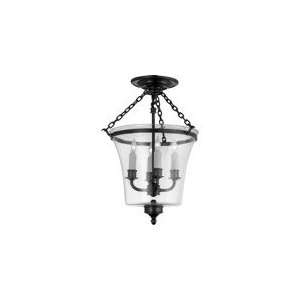  Chart House Sussex Semi Flush Bell Jar Lantern in Antique 