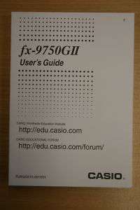 Casio Graphing Calculator FX 9750GII Manual ONLY  