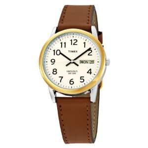   Mens T20011 Easy Reader Brown Leather Strap Watch Timex Watches