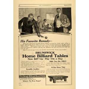 1916 Ad Brunswick Home Billiard Pool Tables Cue Balls   Original Print 