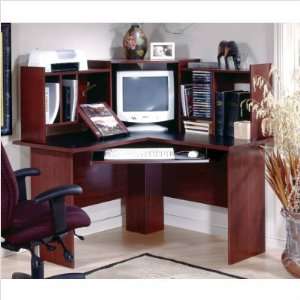  Corner Desk   Cherrywood/ Black Furniture & Decor