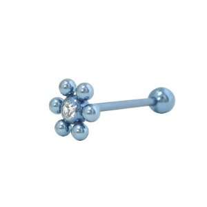   Body jewelry, Titanium with jewel, Barbell Tongue ring Jewelry