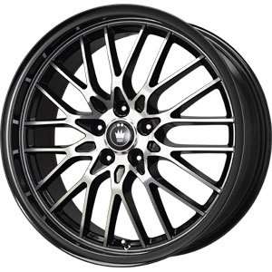New 17X7 4x100/4x114.3 KONIG Lace Black Wheels/Rims  