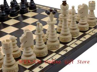 CARVING WOODEN CHESS SET WOOD 628586633834  