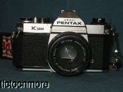 VINTAGE ASAHI PENTAX K1000 35mm JAPANESE CAMERA PENTAX M 12 50mm LENS 