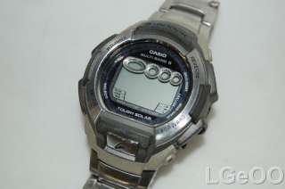 Casio GW 810D G Shock Mens Atomic Solar Stainless Steel Watch AS IS 