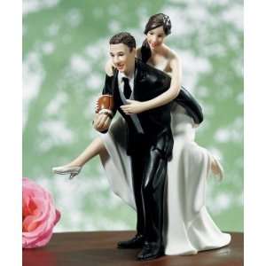  Football Bride and Groom Cake Topper