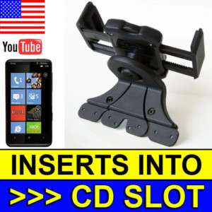 HTC HD7 Car Mount CD Cell Phone Holder NO Suction Cup  