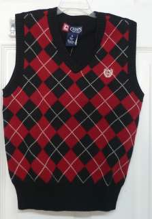 Chaps boys youth Argyle Sweater Vest sizes; 4, 5, 6, 7 NEW  