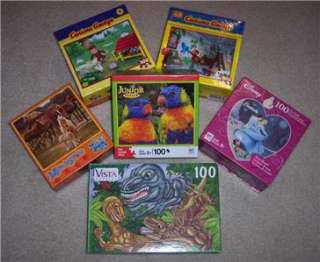Kids Jigsaw Puzzles 100 Pcs Curious George Dino Horse  