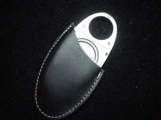 Cigar Cutter Stainless Steel With Leather Case  