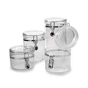  Oggi Acrylic Clear Canisters, Set of 4