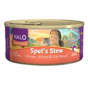  Halo Spots Stew Natural Canned Food for Cats, Chicken, Shrimp 