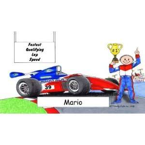   Indy Race Car Driver Personalized Cartoon Mouse Pad 