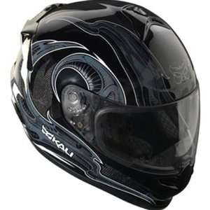 Kali Horns Naza Carbon Street Racing Motorcycle Helmet   Black / 2X 