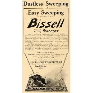  1907 Ad Bissell Carpet Sweeper Cyco Bearing Dustless 