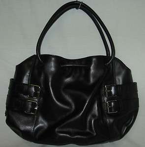 Cole Haan Avalon II Denney Nougat Black Leather Tote Bag Retail $348 