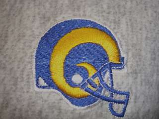 NFL St Louis Rams Helmet Logo L/S Fleece Henley Shirt  