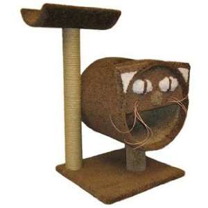  Wood Kitty Cat Playground Sisal Cat Perch, Brown Carpet 