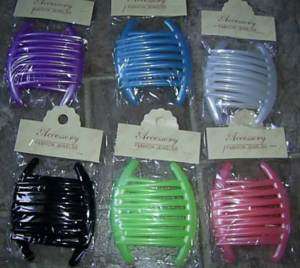Set 2 French Hair Combs for thick hair 4x3+in 6 colors  