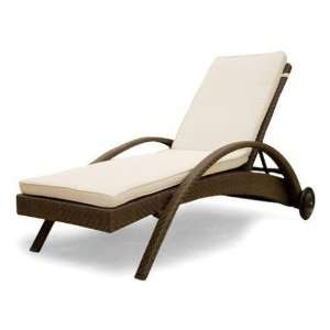   Chaise Lounge with Wheels in Rehau Java Brown 903 1324  Patio, Lawn