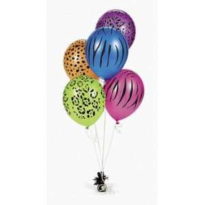  Latex Neon Animal Print Balloons   Balloons & Streamers 