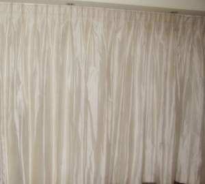 Custom made Ivory Taffeta Silk Curtains, 100% Pure Silk  
