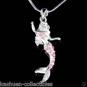   Crystal Sea Nymph ~Mermaid~ Marine Pendant Charm Chain Necklace  